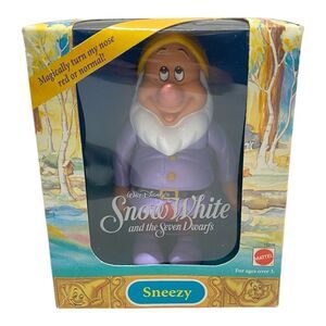 1992 Mattel Disney Snow White and the 7 Dwarfs Sneezy Doll Magic Color Change